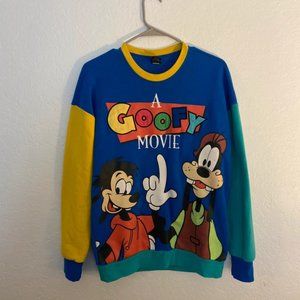 Goofy Movie color block crewneck unisex